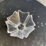 Crystal bowl in the shape of flowers, vintage Orrefors Sweden design