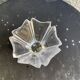 Crystal bowl in the shape of flowers, vintage Orrefors Sweden design
