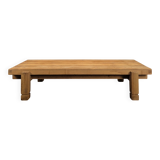 Large coffee table in solid pine, Swiss made