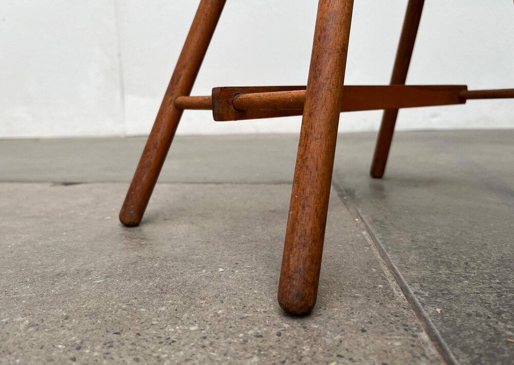 Vintage wooden shoe rack with grease, mid-century, 1950s.