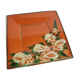 Dish or plate Pottery Galtié enamelled terracotta decorated with flowers, 24.5 cm