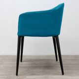 Laja chair from Pedrali in turquoise fabric