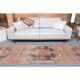 Vintage Turkish Hand-Knotted Wool Cotton Orange Runner 87x357