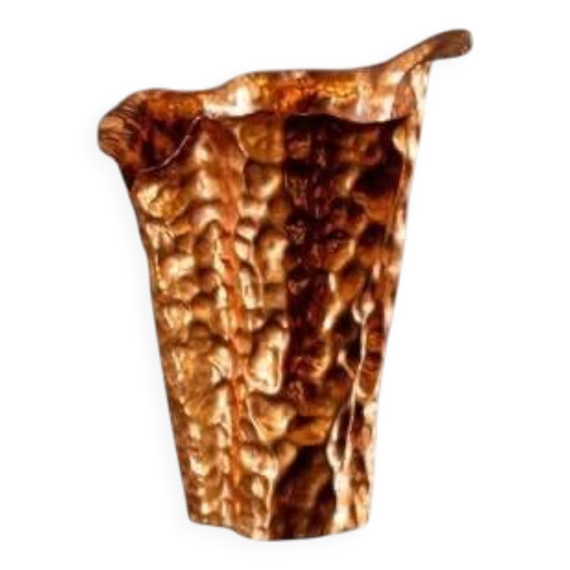 Angelo Bragalini, Mid-century copper vase, Bologna Italy 1960s