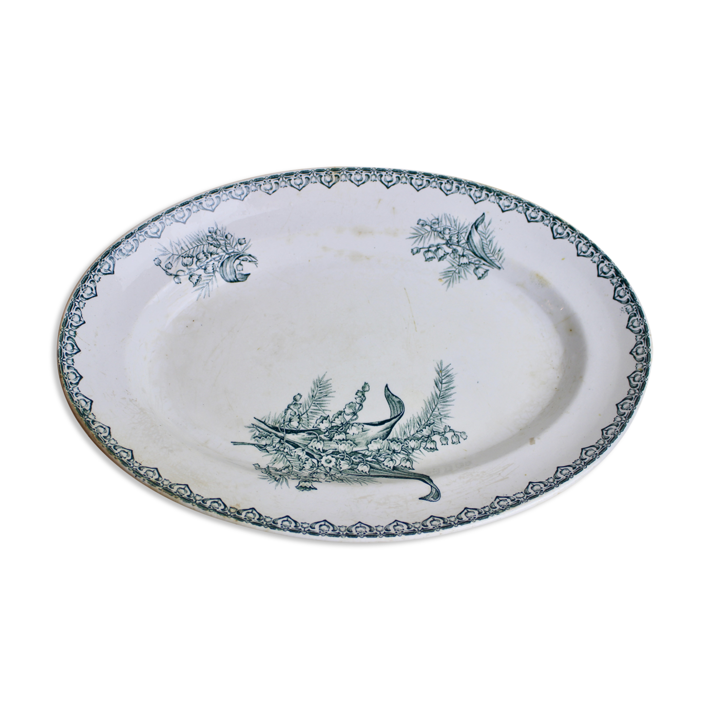 Flat ceramic patterns of thrush St Amand Dinoise