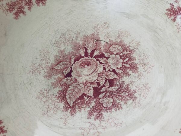 Ancienne bassine/ vasque de toilette en faïence estampillée JARDINIÈRE