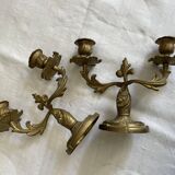 Bougeoirs 2 branches bronze