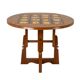 Guillerme and Chambron. Oak and ceramic side table. 1970s-80s.
