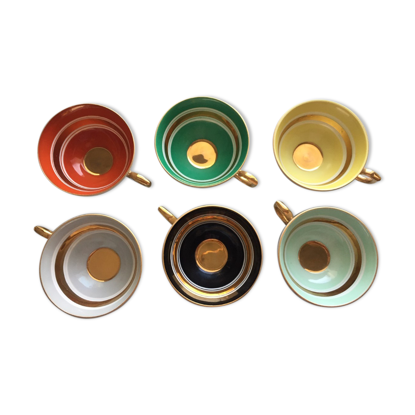 6 vintage coffee cups 50 60