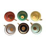 6 vintage coffee cups 50 60