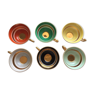 6 vintage coffee cups 50 60