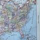 Map of the United States - 20x29cm 1922