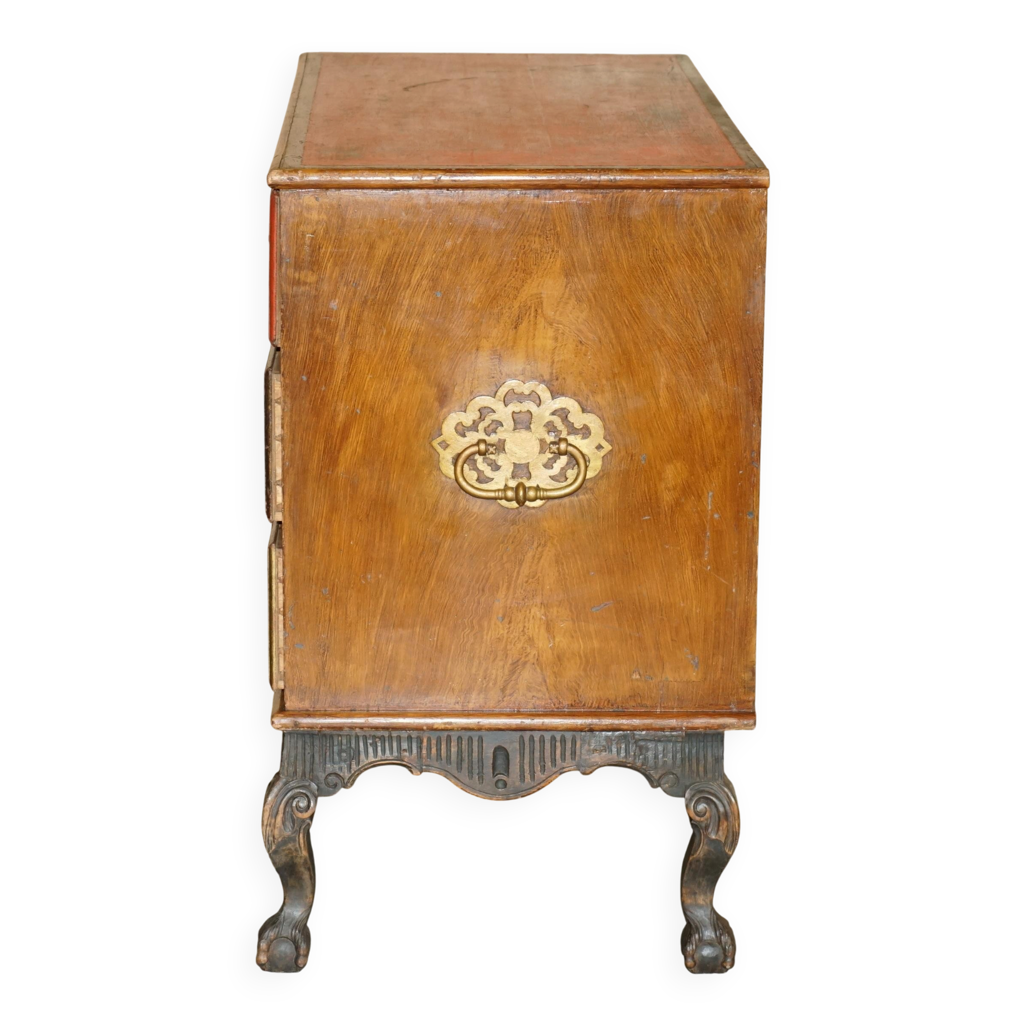 Commode campagne polychrome 1778 en bois style George III