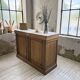 Oak and marble counter 1950
