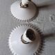 Pair of opaline glass wall lights