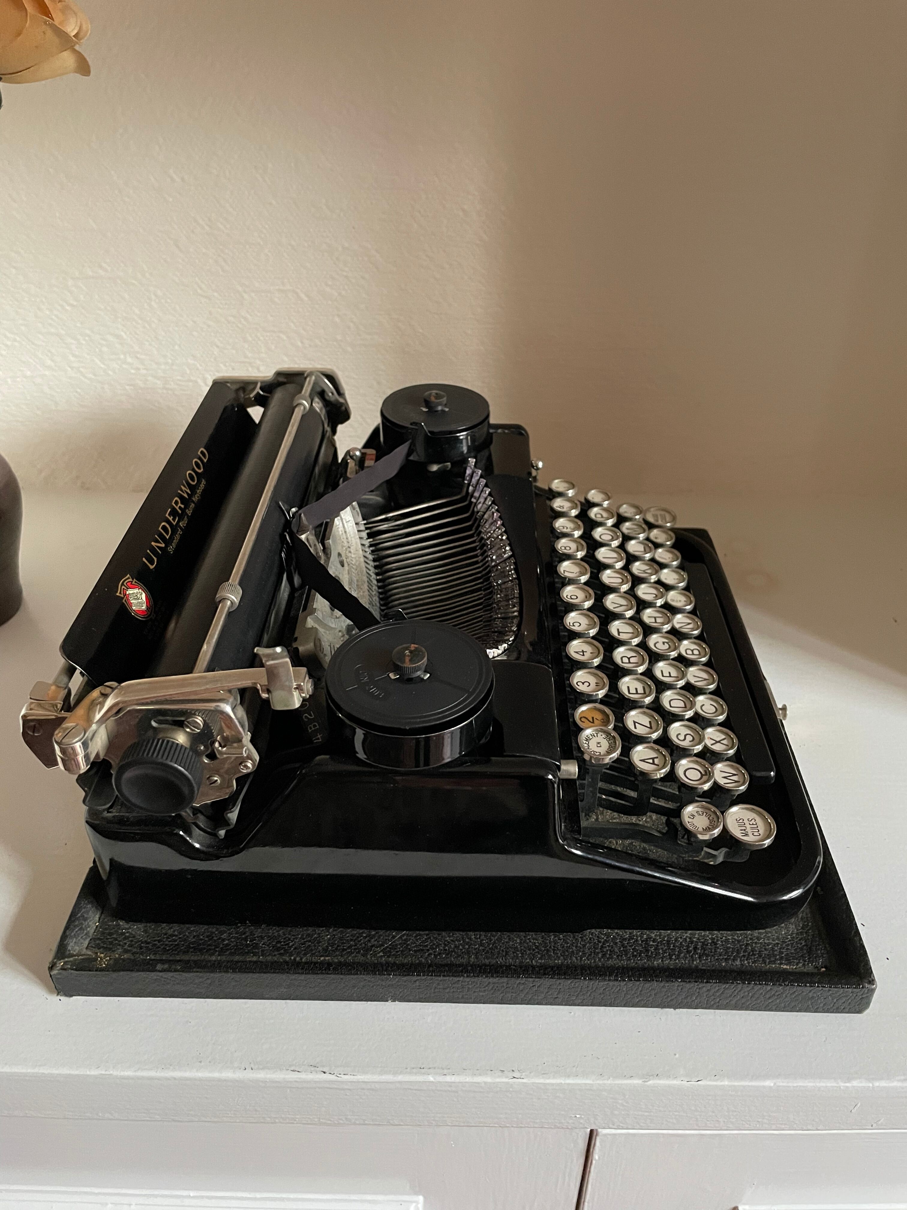 Underwood portable typewriter