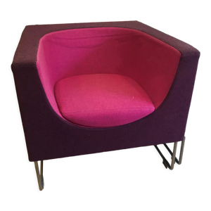 Fauteuil stua nube rose et parme