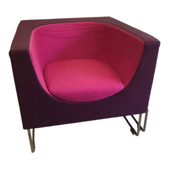 Fauteuil stua nube rose et parme