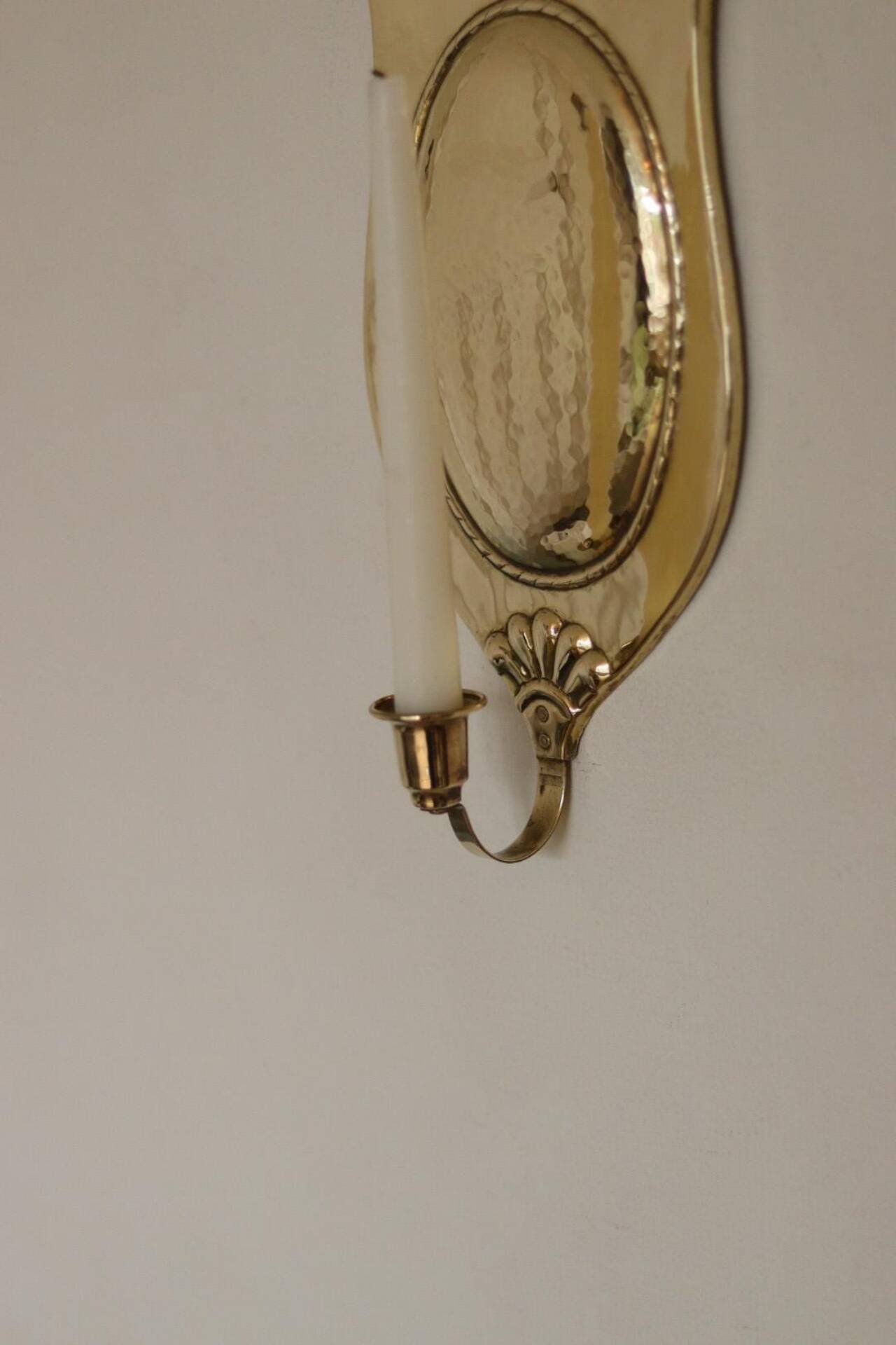 Pair of Mid Century Swedish Brass Sconces