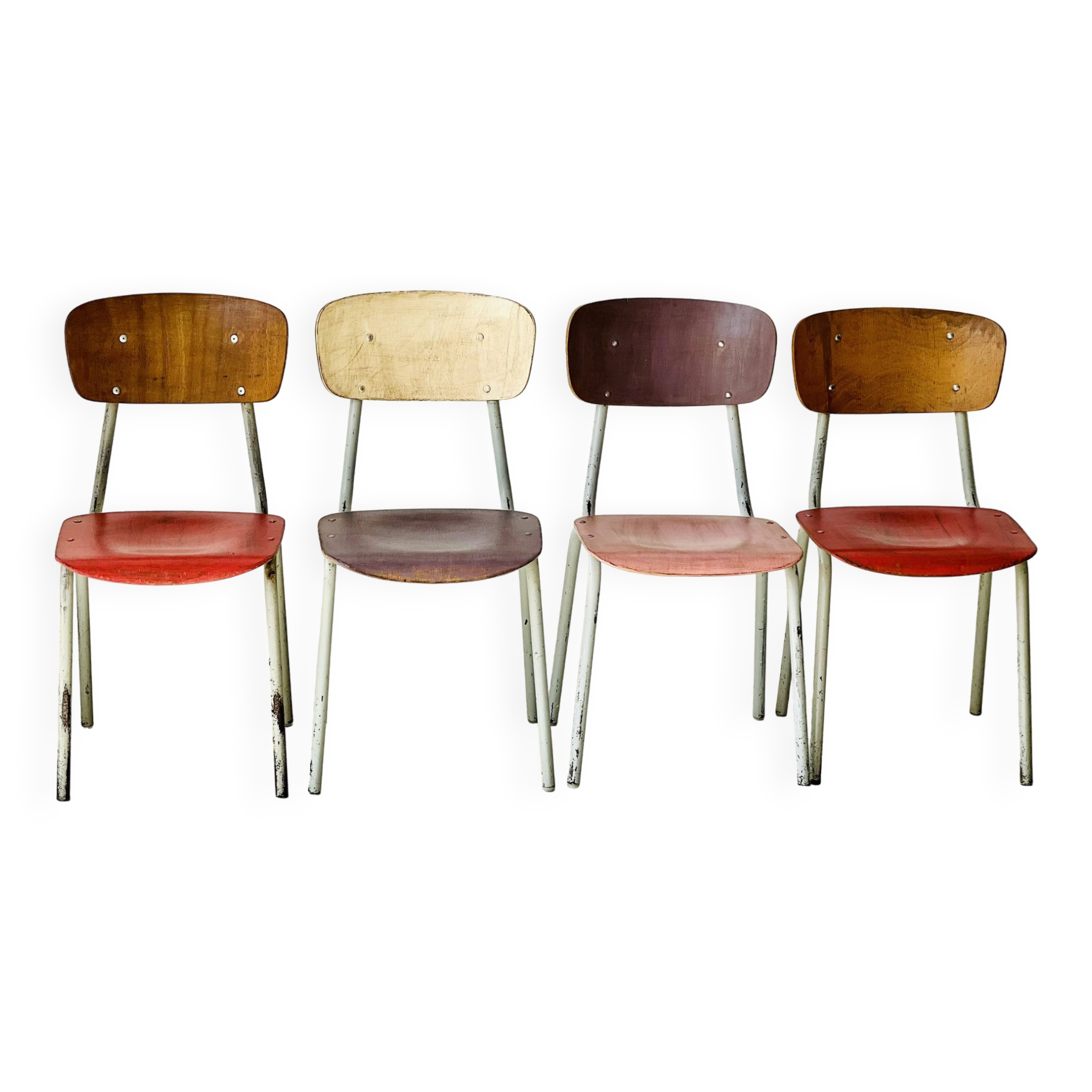 Chaises d'école Bistro, lot de 4