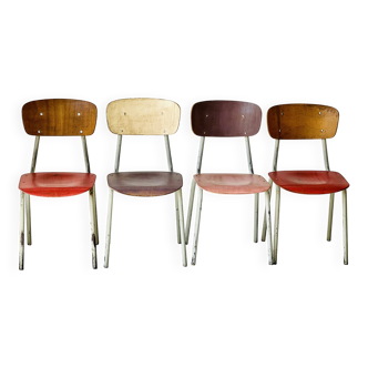 Chaises d'école Bistro, lot de 4