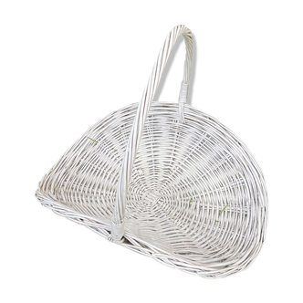 Panier en rotin blanc