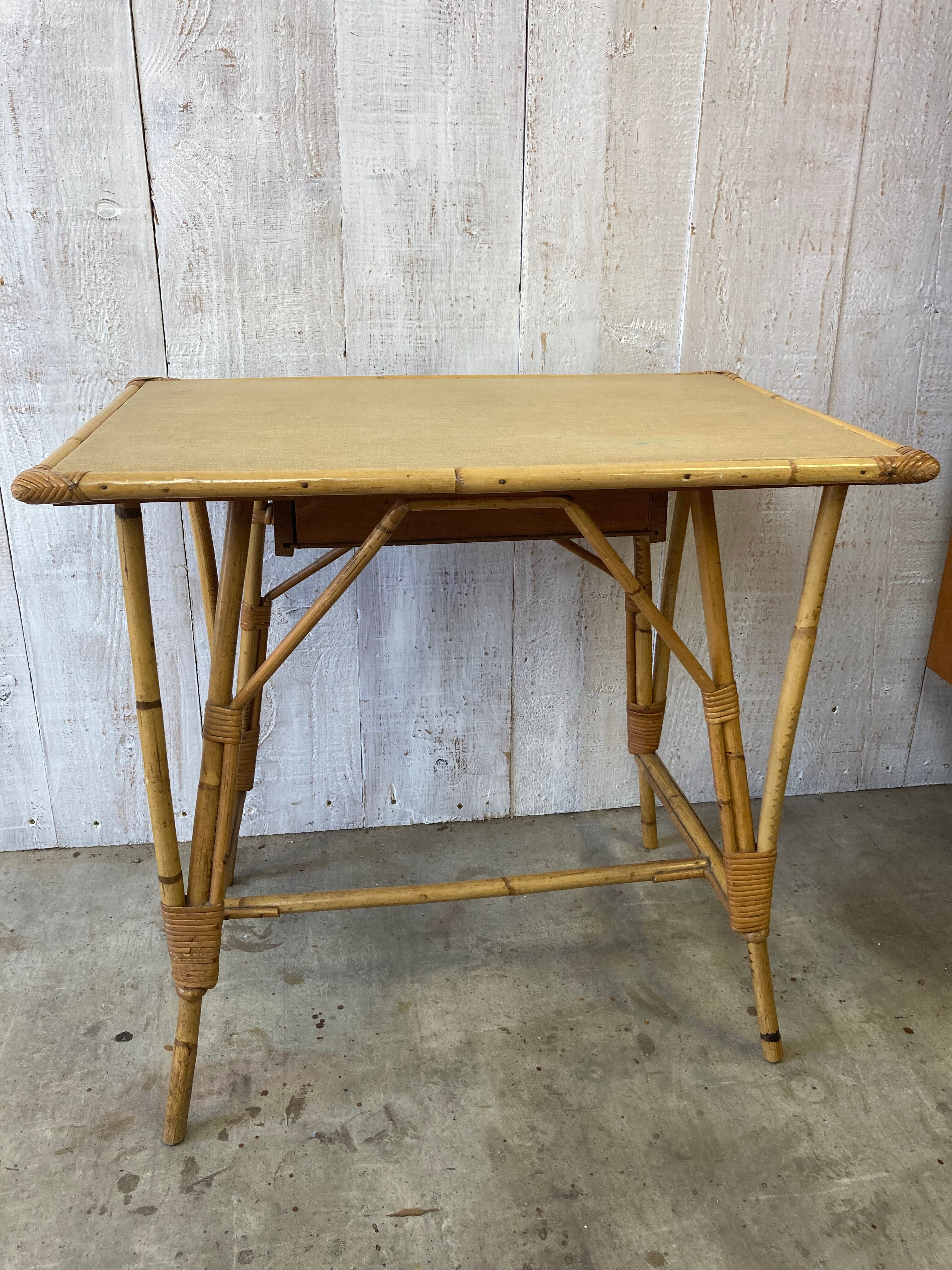 Vintage rattan desk