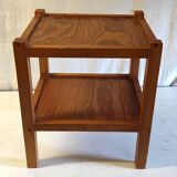 Solid pine side table - 1970s
