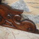 Old wooden door pediment