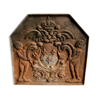 Fireplace bottom plate in cast iron XIX century