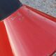 Designer reading lamp from the 70s in chrome and red lacquered sheet metal