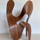 Mrs. Charles Eames_ The shadow does not bend, walnut plywood sculpture
