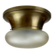 Brass & Murano Glass Ceiling Lamp, Italy, 1960s