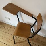 Vintage school chair with desk