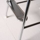 Escabeau scandinave vintage en acier et formica