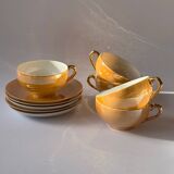 Service à café en porcelaine irisé 12 pièces 