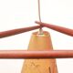 1950s ceiling lamp triangle in teak