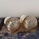 Pair of vintage golden globe wall or ceiling lights