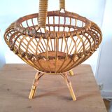 Worker bamboo rattan basket design 60s