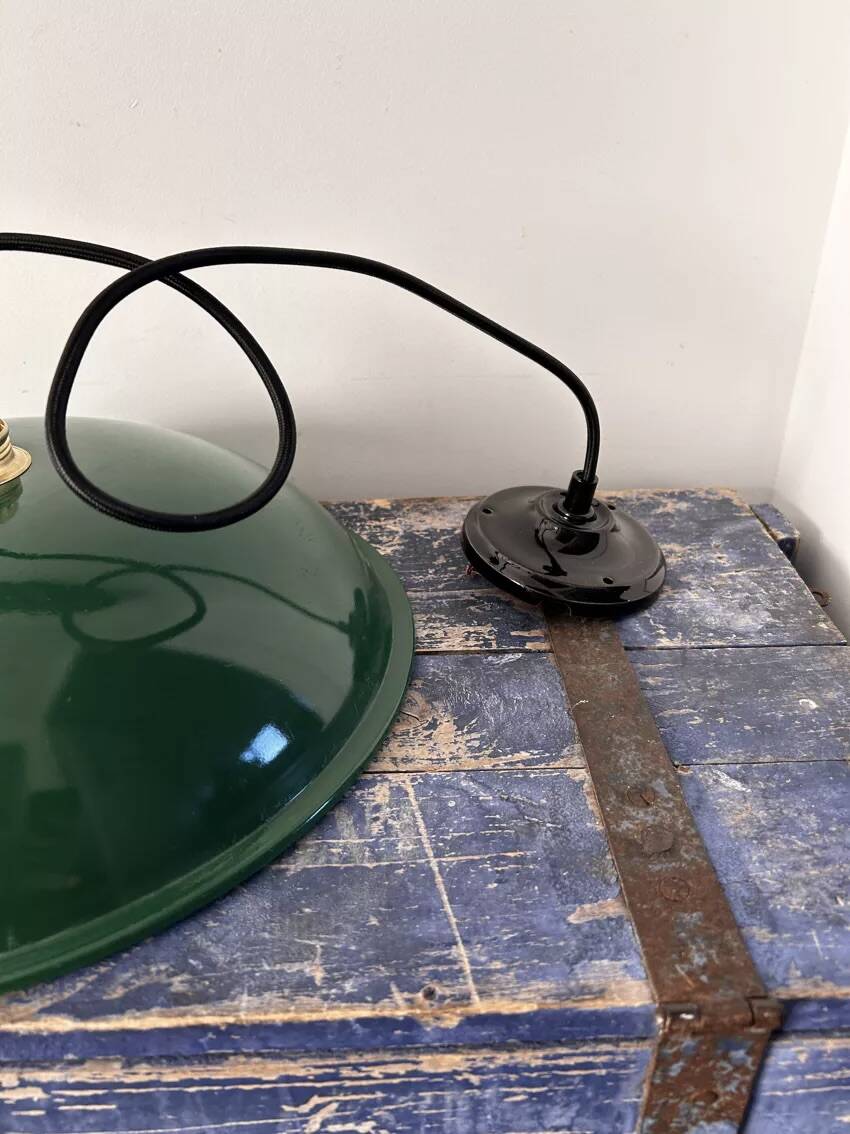 Green opaline pendant light