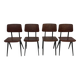 Set of 4 vintage school chairs Galvanitas S16 Netherlands Design
