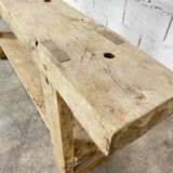 Primitive beech workbench from the 1900s