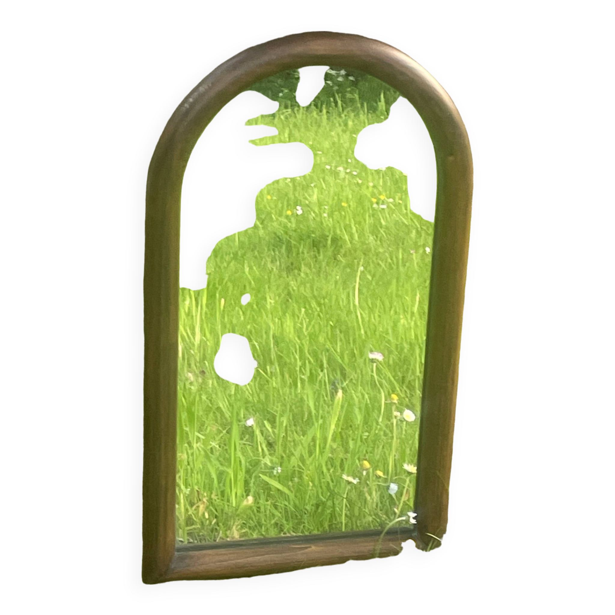 Old molded wooden mirror