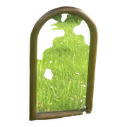 Old molded wooden mirror