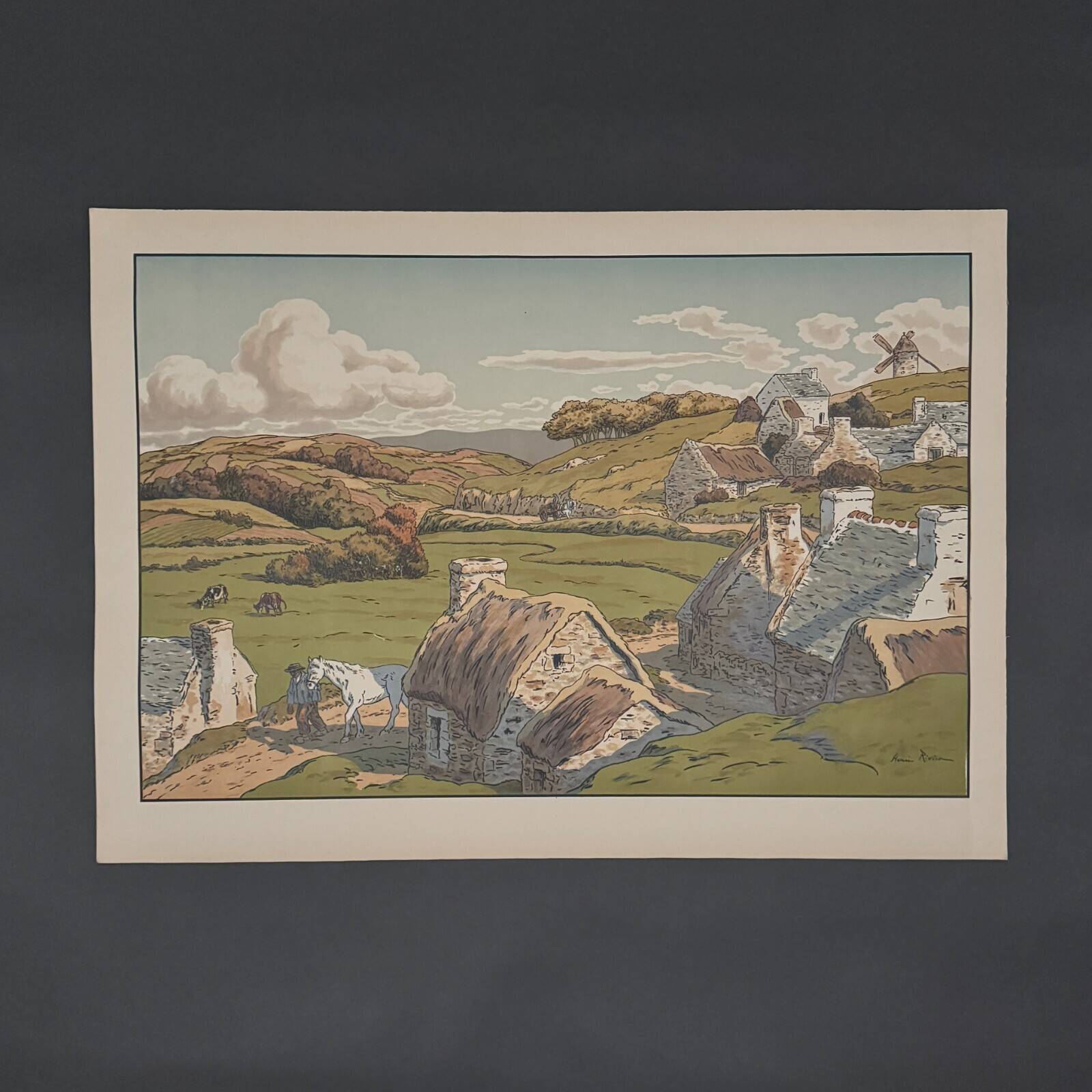 Lithograph by Henri Rivière, Aspects of Nature - The Valley