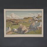 Lithograph by Henri Rivière, Aspects of Nature - The Valley
