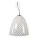 Mid 20thc italian murano glass swirl bowl pendant light by avmazzega c.1970