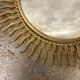 Vintage gold metal sun mirror