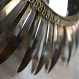 Deknudt convex sun mirror in metal, 70s