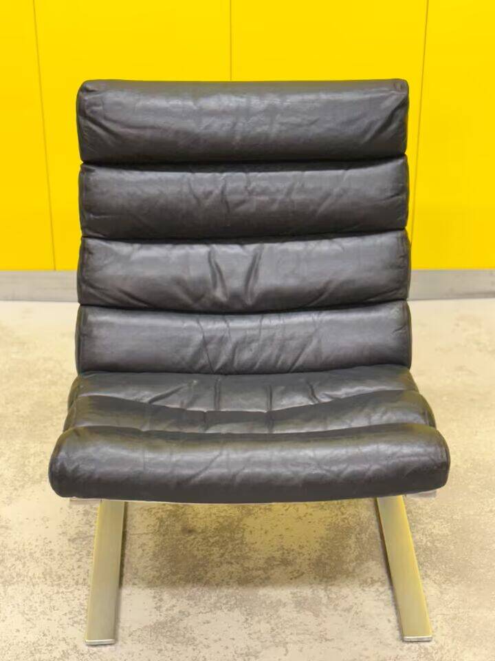 COR "Sinus" Cantilever Lounge Chair – Black Leather & Steel (1976)